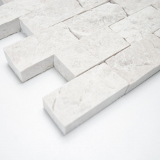Motif manuel Mosaïque mur en pierre Marbre pierre naturelle ivoire Brick Splitface Botticino Marble 3D MOS45-1202_m