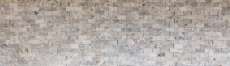 Travertin Mur de pierres Pierres naturelles gris clair argenté Brick Splitface 3D Aspect carrelage Mur de parement cuisine - MOS43-47248