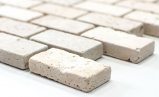 Mosaïque de travertin pierre naturelle beige Brick Chiaro Antique Travertin MOS43-46234_f