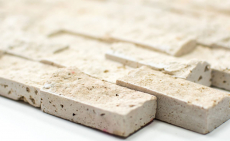 Mosaïque Carreau travertin Pierre naturelle beige Brick Splitface Chiaro Travertin 3D MOS43-46248_f