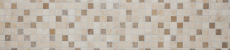 Échantillon manuel Mosaïque fond de cuisine Travertin pierre naturelle beige brun Chiaro + Noche Travertin MOS43-1216_m