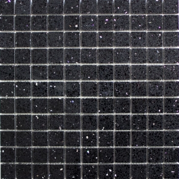 Carreaux de mosaïque Quartz Composite Pierre artificielle Artificial noir MOS46-ASM22