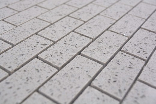 Carreaux de mosaïque Quartz Composite Pierre artificielle Brick Artifical gris MOS46-0204