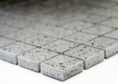 Motif main Mosaïque Carreau Quartz Composite Pierre artificielle grise Artificial MOS46-ASM23_m