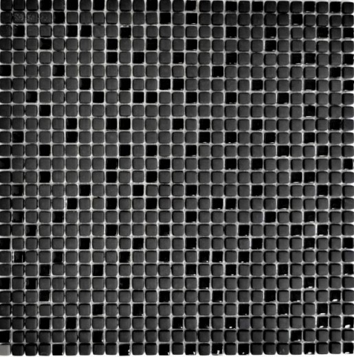 Échantillon manuel de mosaïque ECO Recycling GLAS Enamel noir mat verre MOS140-01B_m