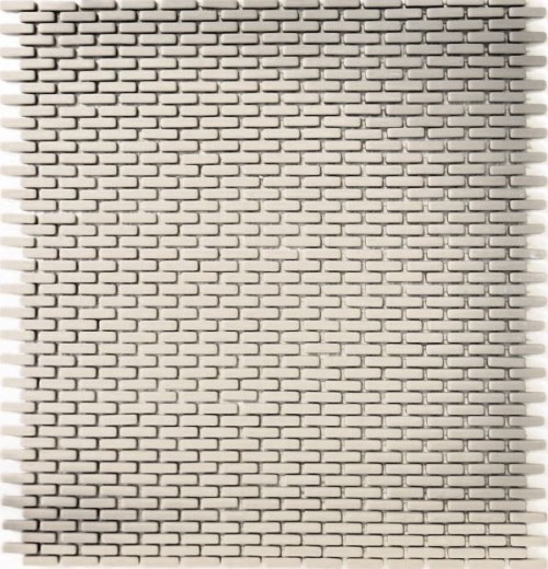 Mosaïque de verre Revêtement mural durable Carrelage recyclé Brick Enamel cream mat MOS140-B23C