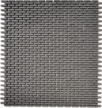 Mosaïque de verre Revêtement mural durable Carreau recyclé Brick Enamel gris-brun mat MOS140-B25G