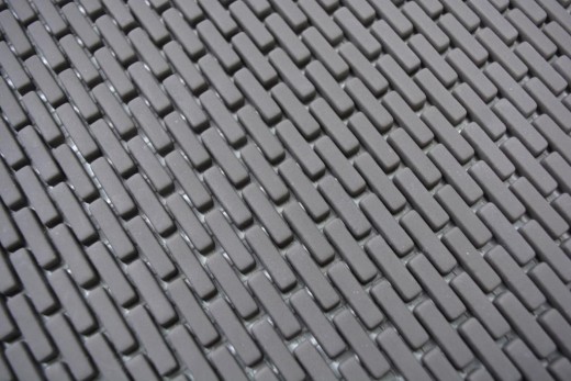 Mosaïque de verre Revêtement mural durable Carreau recyclé Brick Enamel gris-brun mat MOS140-B25G