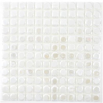 Échantillon manuel de mosaïque Carreau ECO Recyclé GLAS ECO blanc métallisé 3DR MOS350-12_m