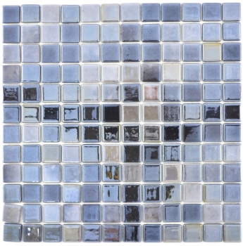 Échantillon manuel de mosaïque Carreau ECO Recyclé GLAS ECO anthracite métallisé MOS350-08_m