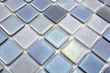 Échantillon manuel de mosaïque Carreau ECO Recyclé GLAS ECO anthracite métallisé MOS350-08_m