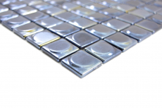 Échantillon manuel de mosaïque Carreau ECO Recyclé GLAS ECO noir métallisé 3DR MOS350-18_m