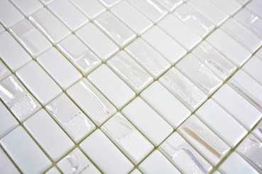 Échantillon manuel Carreau de mosaïque ECO Recycling GLAS Rectangle ECO blanc métallisé 3D MOS355-01_m