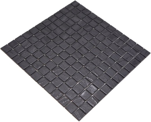 Mosaïque de verre Revêtement mural durable Carrelage recyclé noir anthracite MOS360-03