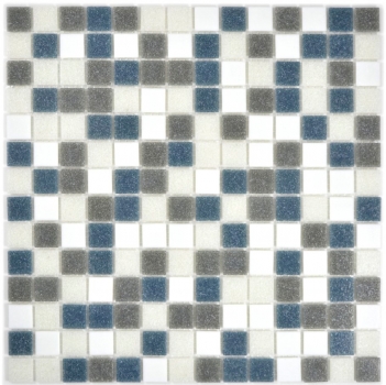 Échantillon manuel de mosaïque de verre blanc gris métallisé Carrelage mural Carrelage de salle de bain Dos de douche MOS210-P001625_m