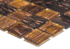 Mosaïque de verre Carreaux de mosaïque or beige cuivre marron Fond de douche Miroir de carrelage MOS54-1306