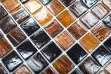 Mosaïque de verre Carreaux de mosaïque or beige cuivre marron Fond de douche Miroir de carrelage MOS54-1306