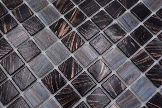 Mosaïque de verre Carreaux de mosaïque gris cuivre noir anthracite Fond de douche Miroir de carrelage MOS54-0108