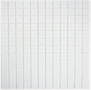 Motif manuel Carreau de mosaïque de verre translucide Crystal super blanc SALLE DE BAINS WC CUISINE MUR MOS63-0101_m