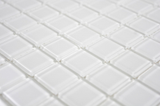 Motif manuel Carreau de mosaïque de verre translucide Crystal super blanc SALLE DE BAINS WC CUISINE MUR MOS63-0101_m