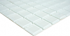 Carreau de mosaïque Mosaïque de verre blanc Mosaïque de piscine MOS63-0102