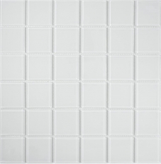 Motif manuel Carreau de mosaïque de verre translucide Crystal super blanc SALLE DE BAINS WC CUISINE MUR MOS69-0101_m