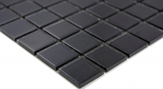 Motif main Carreau de mosaïque de verre translucide Crystal noir BAD WC cuisine MUR MOS63-0302_m