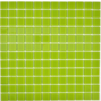 Carreau de mosaïque Mosaïque de verre jaune vert Mosaïque de piscine MOS63-0507