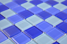 Motif main Carreau de mosaïque de verre translucide Crystal bleu BAD WC cuisine MUR MOS63-0405_m