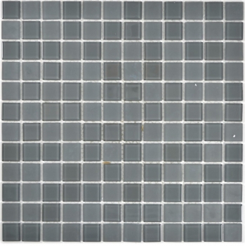 Échantillon manuel Carreau de mosaïque de verre translucide Crystal gris anthracite gris mat MOS63-2602_m