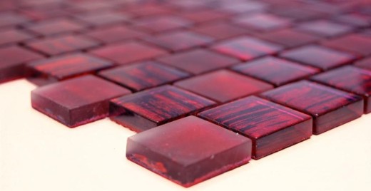 Mosaïque Carreau de verre Mosaïque de verre Crystal verre laiteux rose clair mat givré MOS78-CF87