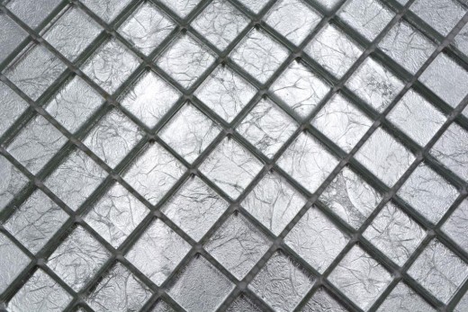 Mosaïque en verre argenté Carreau de mosaïque structuré Carrelage mural de cuisine MOS123-8SB16