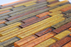 Mosaïque de verre or orange Carreau de mosaïque composite Structure Miroir de carrelage Cuisine Paroi de douche MOS86-07814