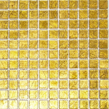 Mosaïque de verre or Carreau de mosaïque structure Carrelage cuisine Paroi de douche MOS120-0782
