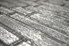 Échantillon manuel Carreau de mosaïque composite translucide Mosaïque de verre Crystal Chic argenté MOS86-8CSV_m