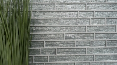 Mosaïque de verre argenté Carreau de mosaïque composite Mosaïque de verre en bâtonnets Chic argenté MOS86-8CSV