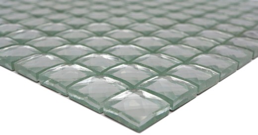 Mosaïque de verre aspect diamant Carreau de mosaïque argenté Miroir de carrelage cuisine MOS130-0208