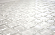 Motif manuel Carreau de mosaïque Translucide blanc Mosaïque de verre Crystal Lüster blanc MOS88-8LU90_m