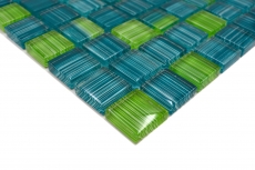 Mosaïque de verre Mosaïque Style bouteilles vert turquoise kiwi Fond de cuisine MOS74-0509