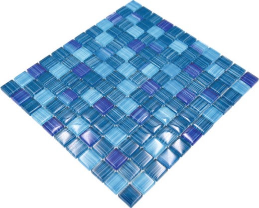 Mosaïque de verre Carreau de mosaïque Style Ocean bleu turquoise Dos de cuisine MOS74-0409