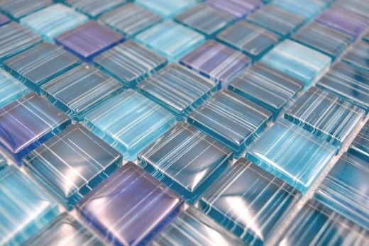 Mosaïque de verre Carreau de mosaïque Style Ocean bleu turquoise Dos de cuisine MOS74-0409