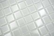 Carreau de mosaïque blanc avec nuance de vert Mosaïque de verre Mosaïque de piscine MOS60-0102