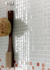 Carreau de mosaïque blanc avec nuance de vert Mosaïque de verre Mosaïque de piscine MOS60-0102