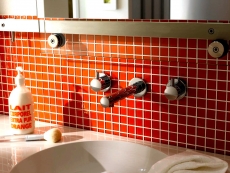 Carreau de mosaïque Mosaïque de verre rouge BAD WC cuisine MUR Tapis de mosaïque MOS60-0904