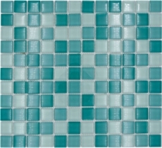 Mosaïque de verre Carreaux de mosaïque turquoise vert SALLE DE BAINS WC CUISINE MUR MOS72-0602
