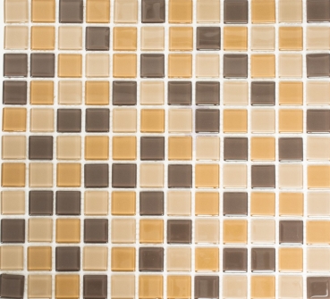 Motif à main Carreau de mosaïque Translucide brun Mosaïque de verre Crystal brun SALLE DE BAINS WC CUISINE MUR MOS62-1302_m