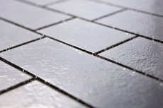 Mosaïque de verre Carreaux de mosaïque anthracite graphite noir composite de mur Nero MOS68-0349L