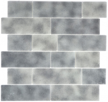 Motif manuel Carreau de mosaïque translucide gris Maçonnerie composite Grigio MOS68-0259L_m