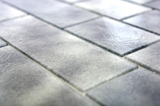 Motif manuel Carreau de mosaïque translucide gris Maçonnerie composite Grigio MOS68-0259L_m