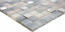 Mosaïque de verre Carreaux de mosaïque pierre cream gris GRIGIO SALLE DE BAIN WC CUISINE MUR MOS91-0204